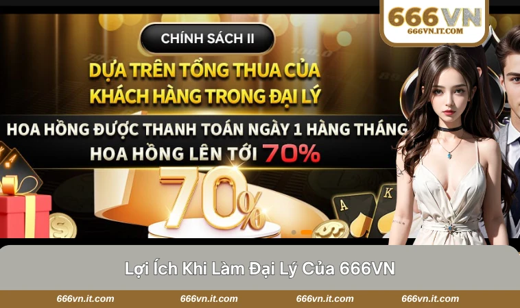 Đại Lý 666VN 1 Giao diện quản lý hoa hồng và doanh thu dành cho đại lý 666VN