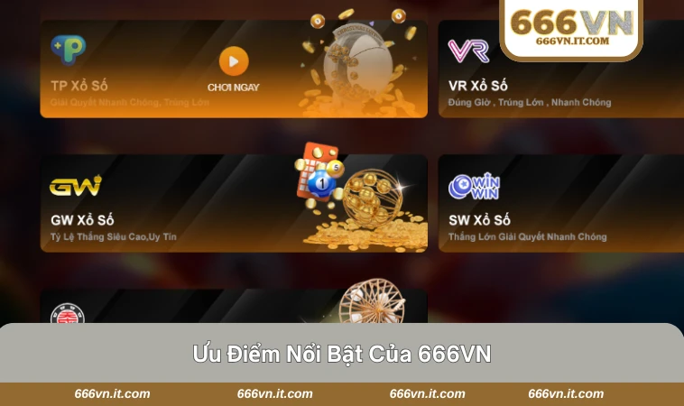 Giới Thiệu 666VN 2 Giao diện trang chủ 666VN dễ nhìn, dễ thao tác và thân thiện với người chơi