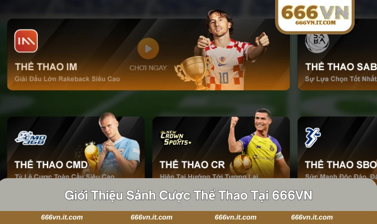 Thể Thao 666VN 1 Giao diện sảnh cược thể thao hiện đại, trực quan tại 666VN