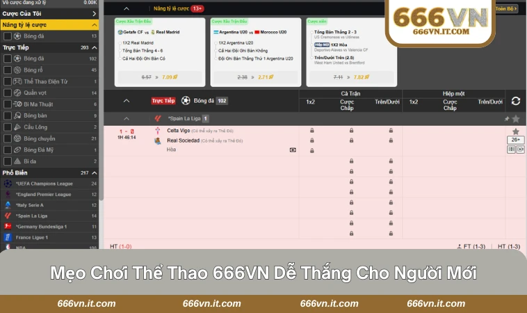 Thể Thao 666VN 3 Mẹo soi kèo và quản lý vốn hiệu quả khi chơi thể thao tại 666VN